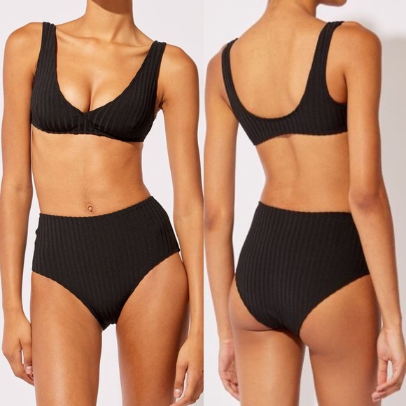 SOLID & STRIPED Other - NWT SOLID & STRIPED The Beverly Ribbed Bikini in Solid Rib Blackout